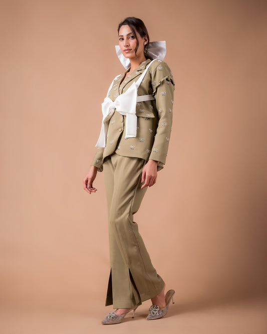 The Olive Bow Co-Ord Set