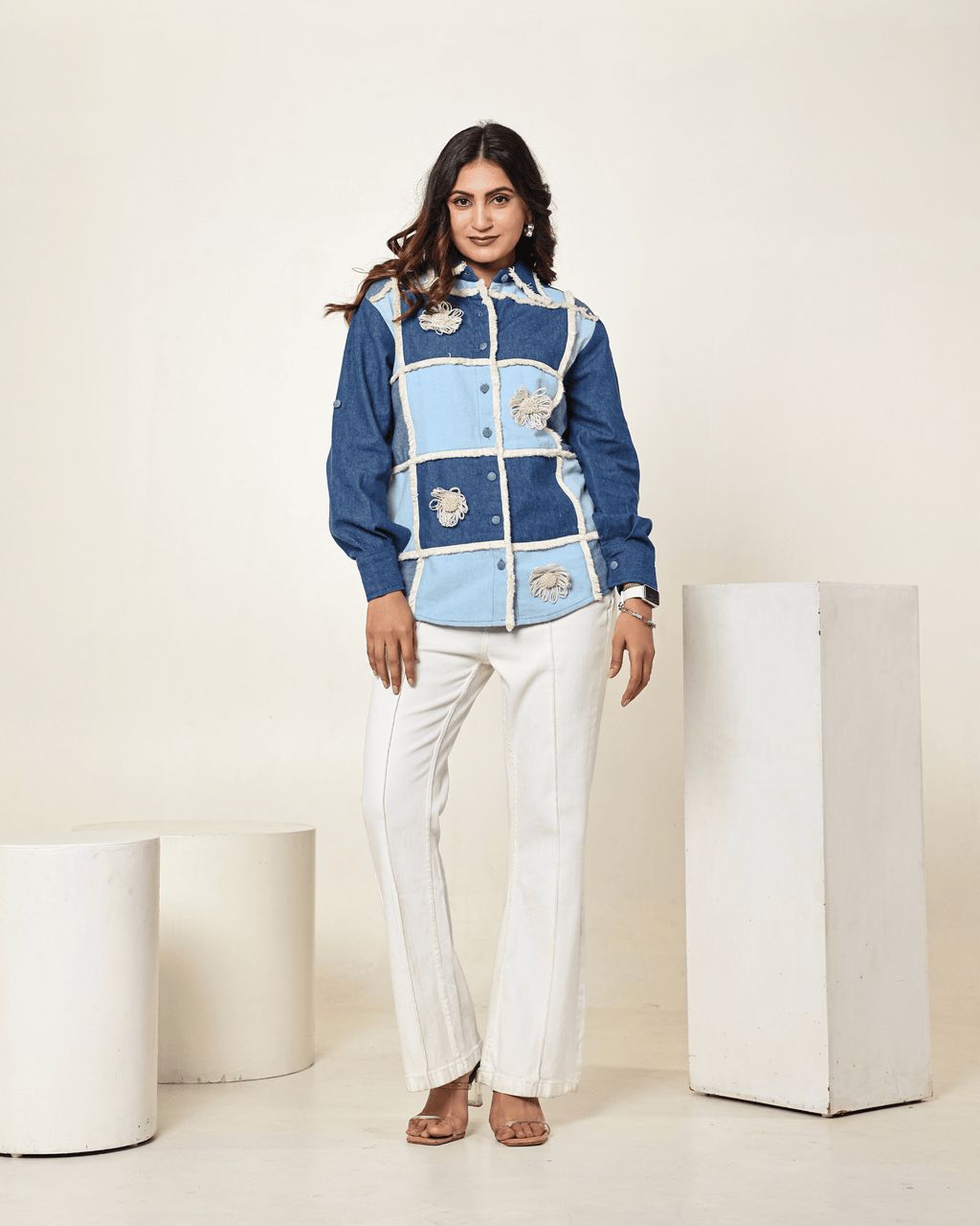Bloomed Denim Shirt