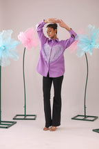 The Big Heart Lavender Crape Shirt