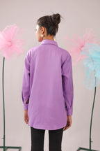 The Big Heart Lavender Crape Shirt