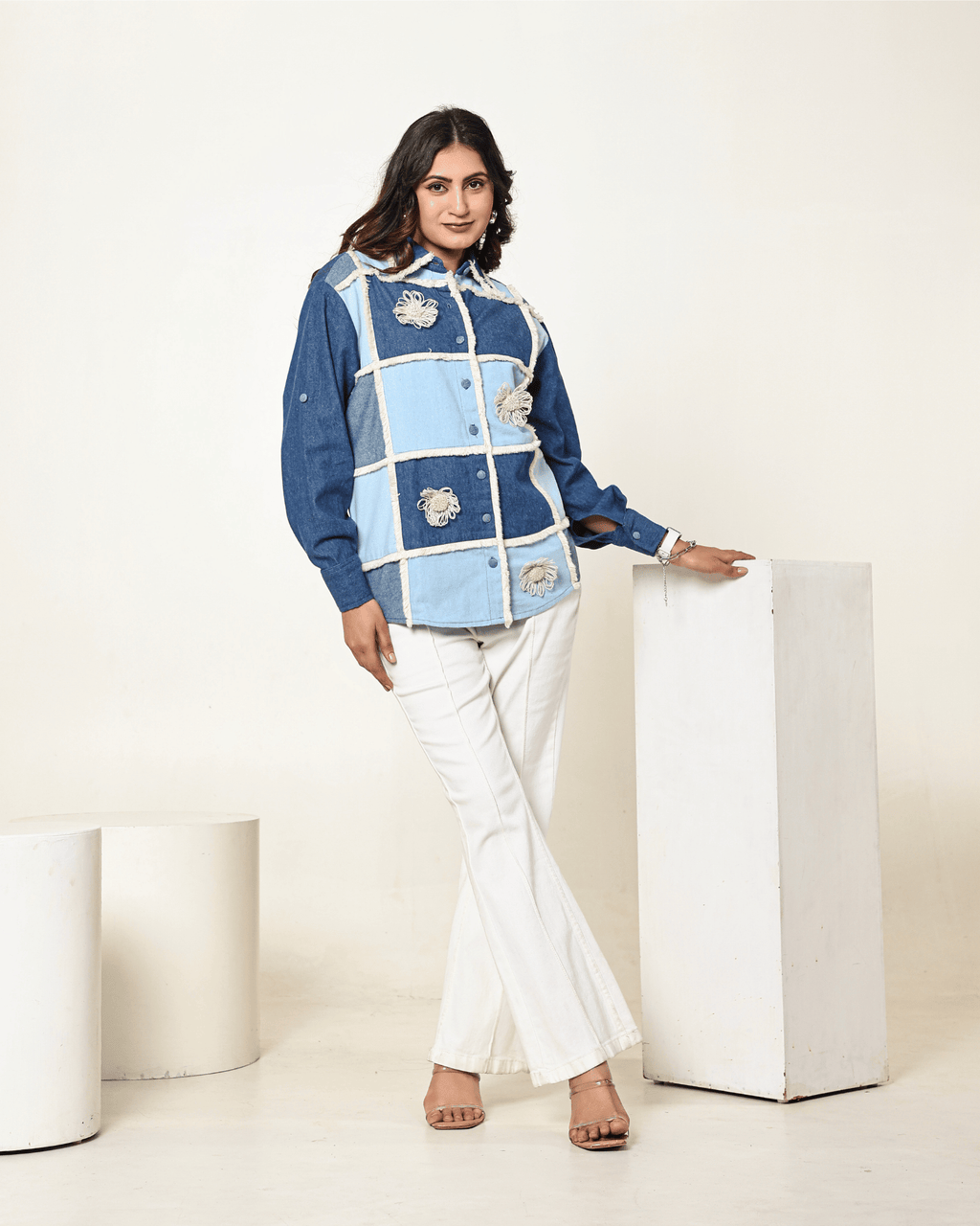 Bloomed Denim Shirt