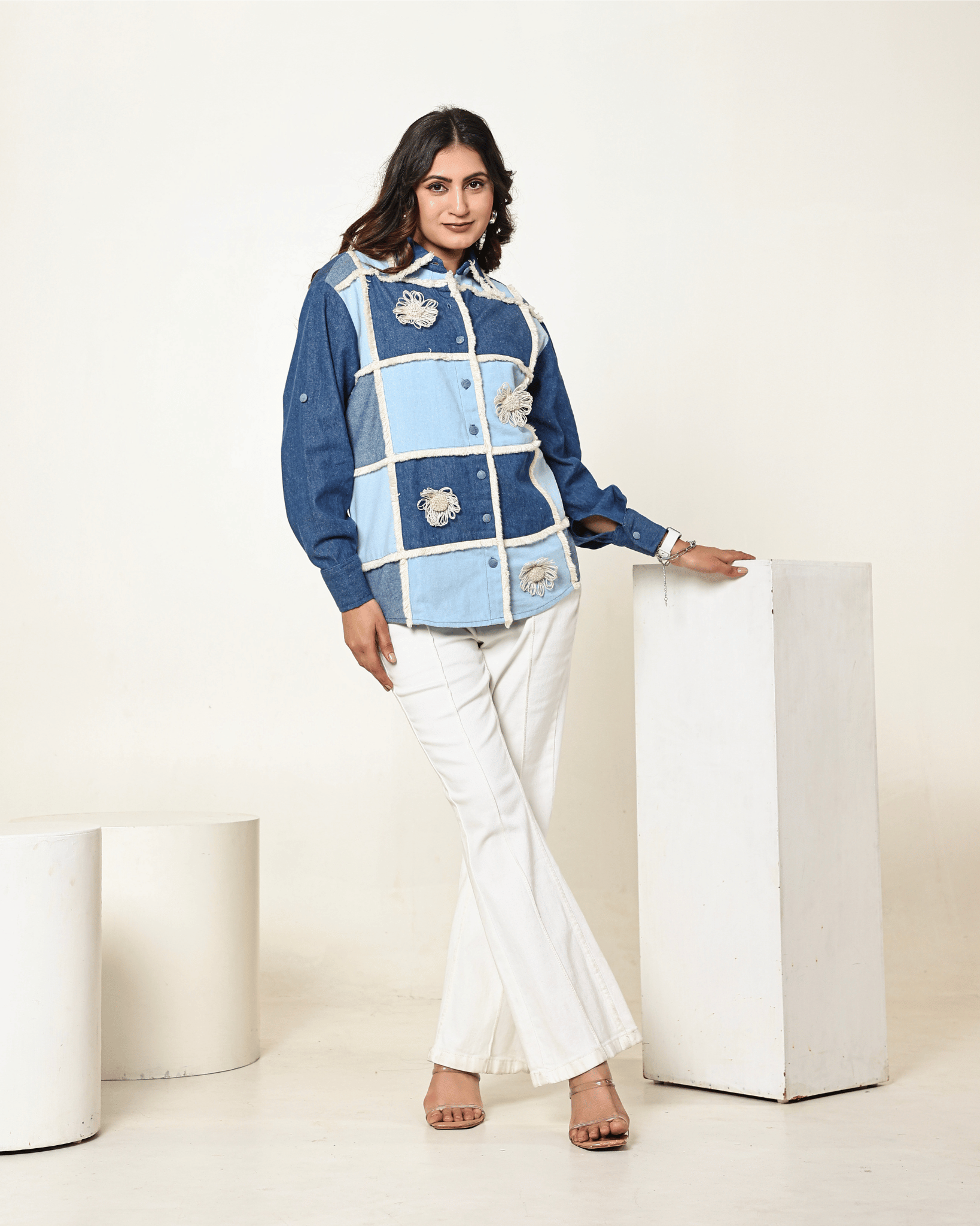Bloomed Denim Shirt