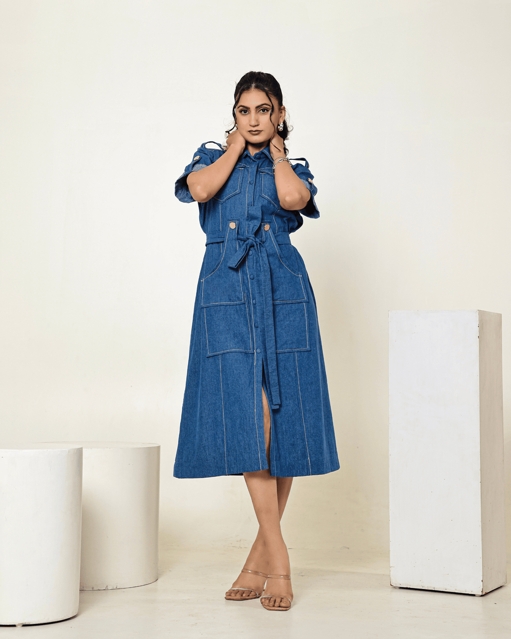 Denim Flow Dress