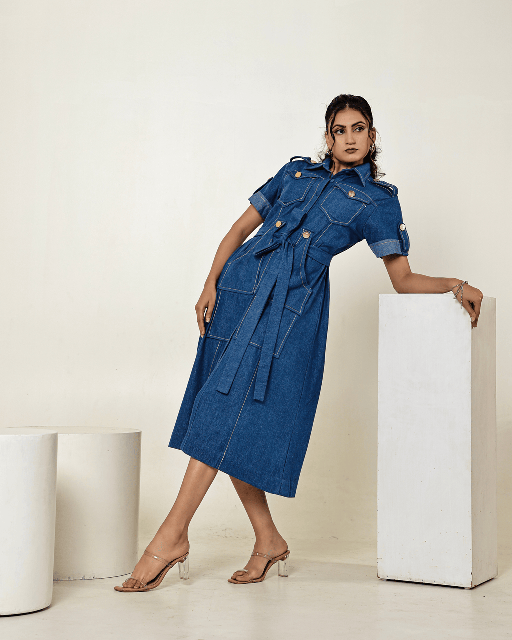 Denim Flow Dress