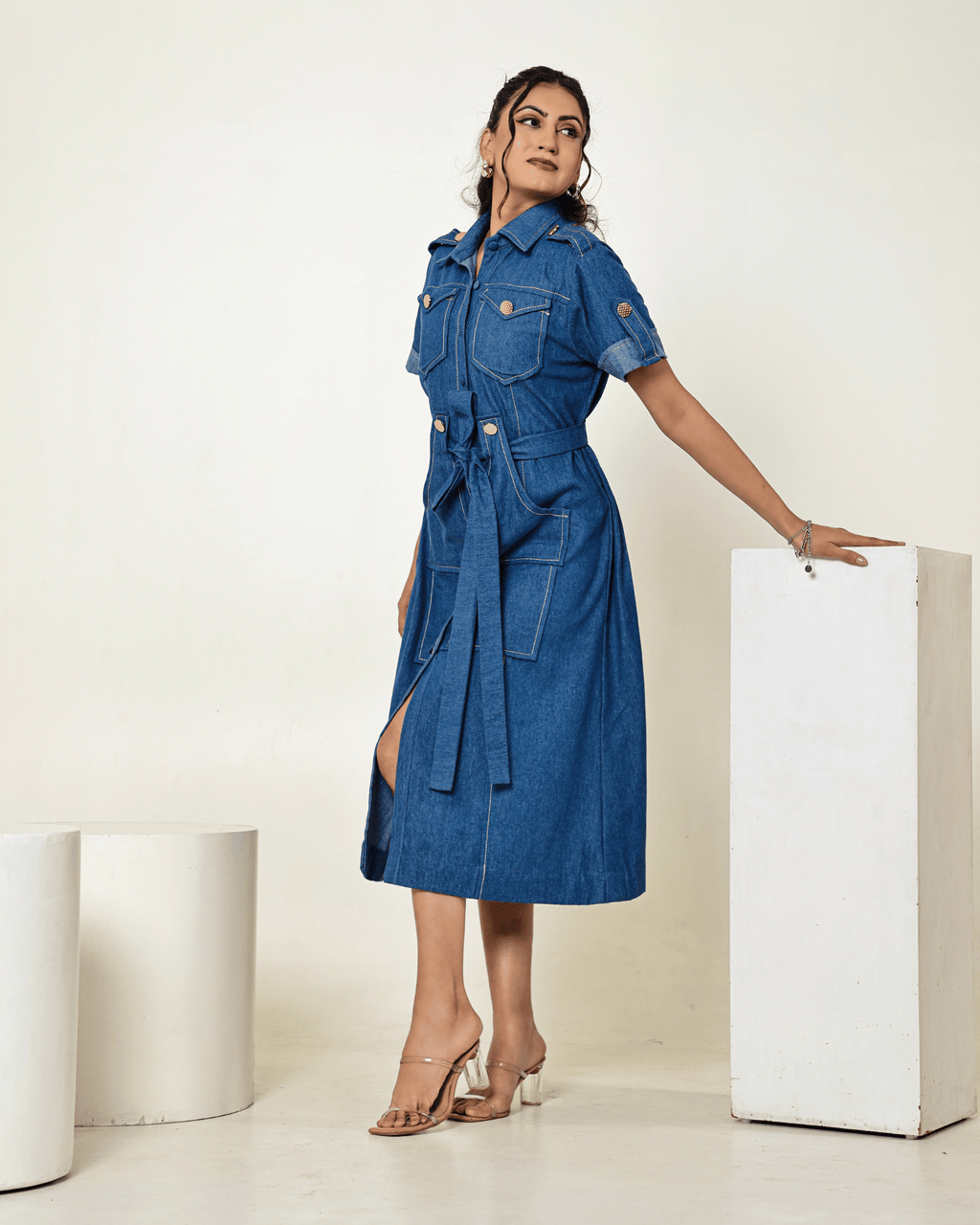 Denim Flow Dress