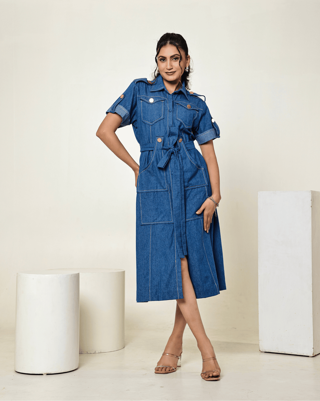 Denim Flow Dress