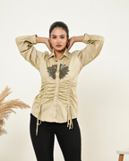 Drawstring Drape Shirt