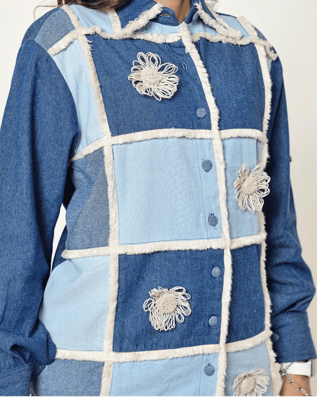 Bloomed Denim Shirt