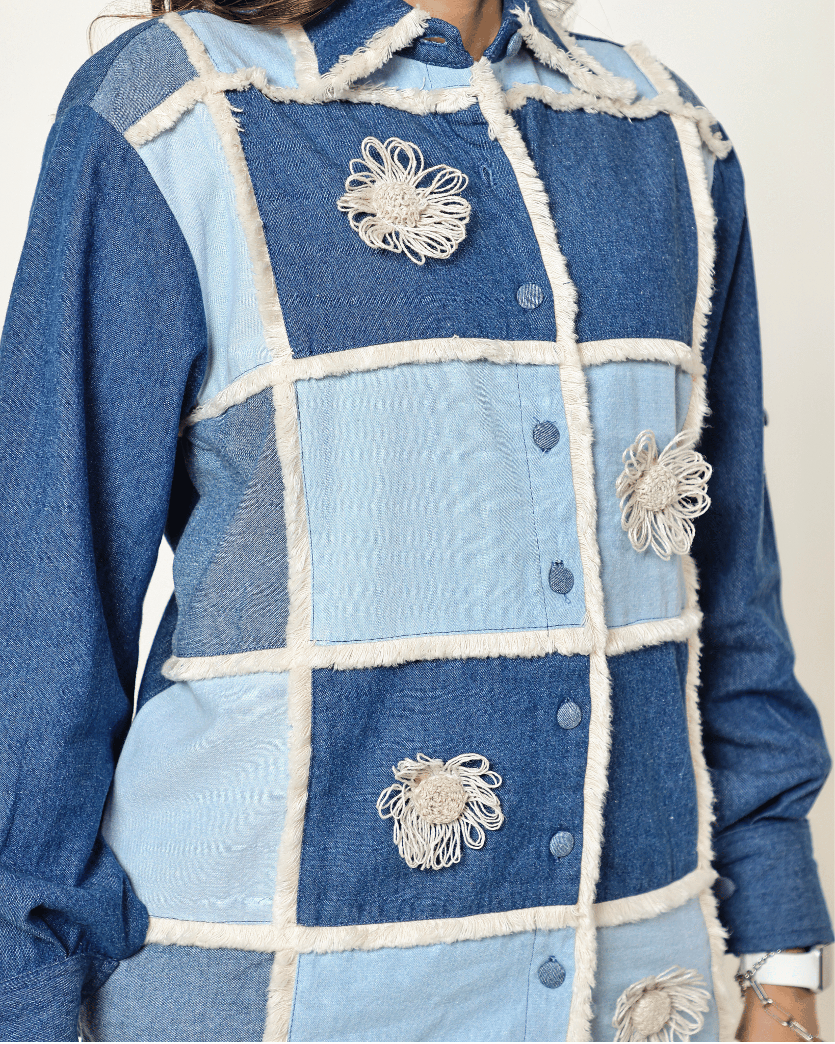Bloomed Denim Shirt