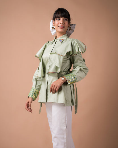 The Floral Ruffle Shirt