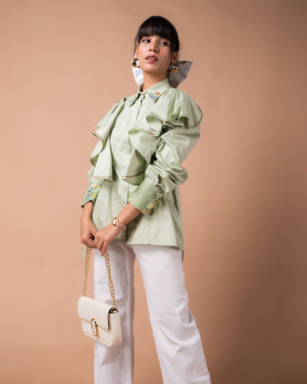 The Floral Ruffle Shirt