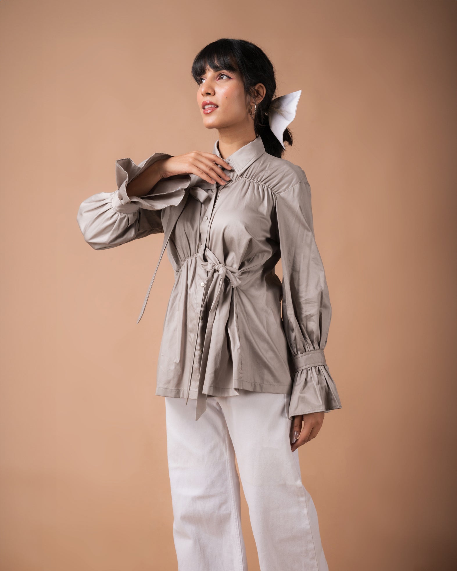 The Grey Knot Bow Top