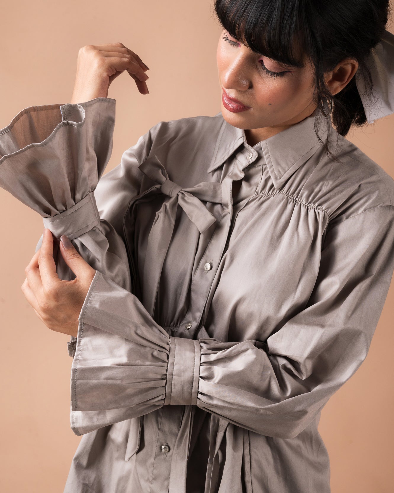 The Grey Knot Bow Top