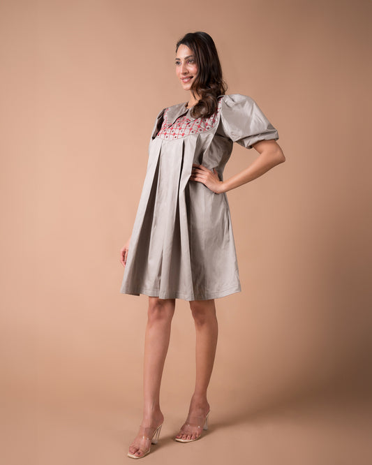 The Grey Pleated Dress