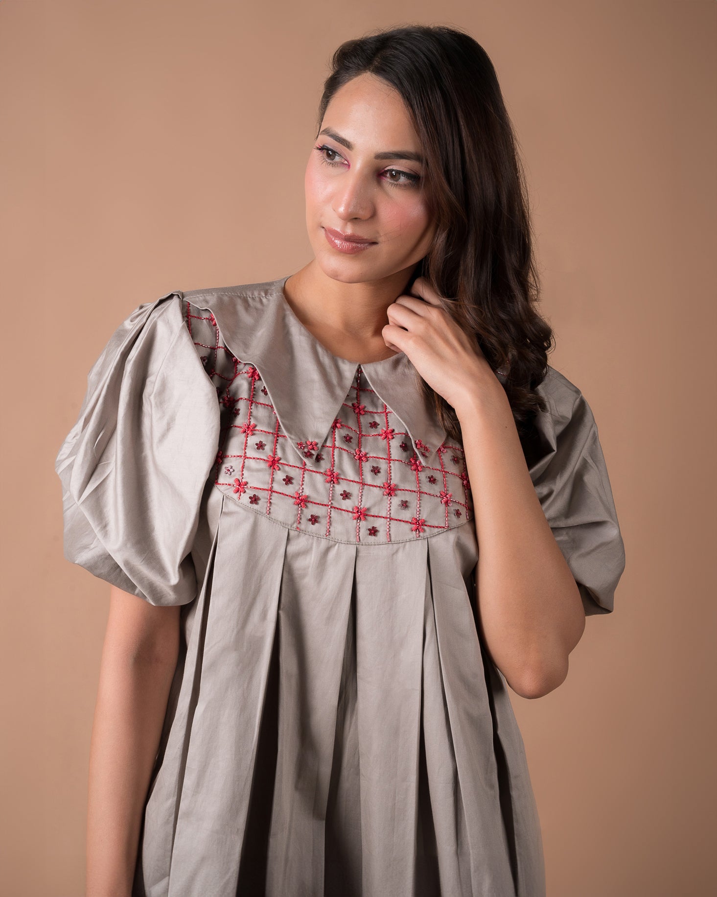 The Grey Pleated Dress