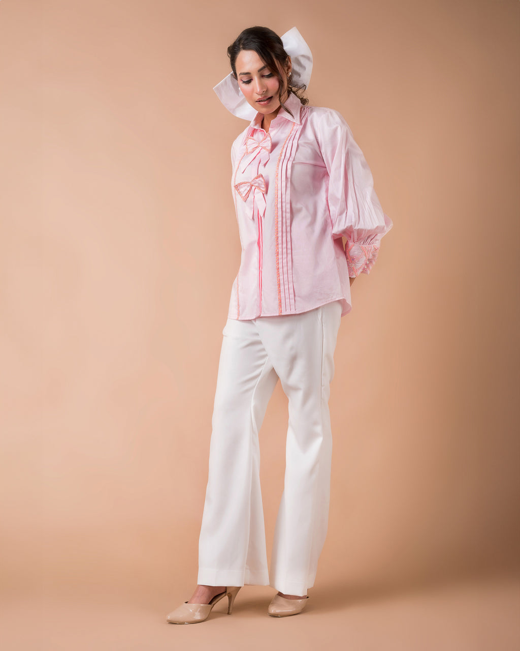 The Pink Bow Braided Shirt