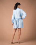 The Blue Bow Mini Dress