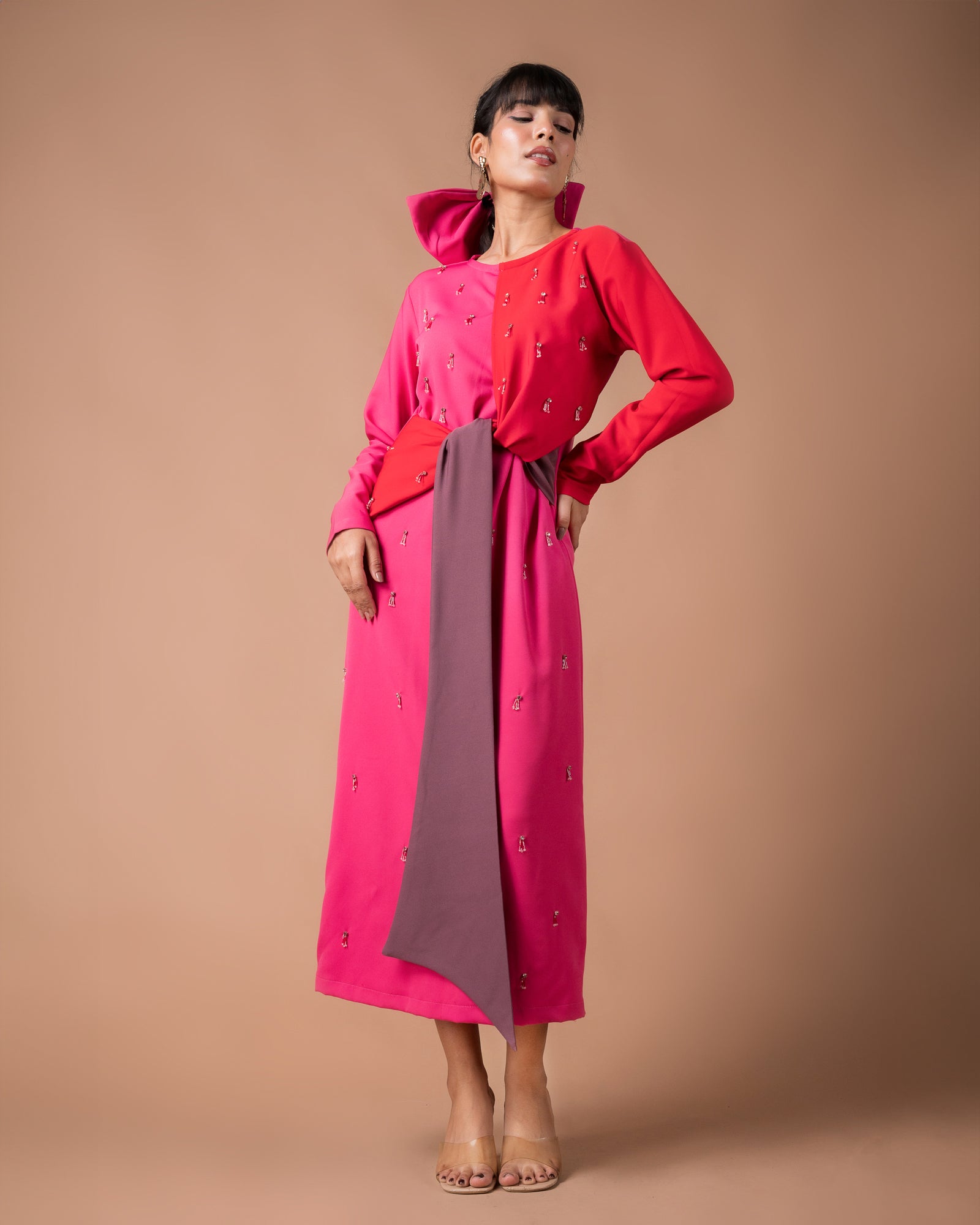 The Color-block Midi Dress