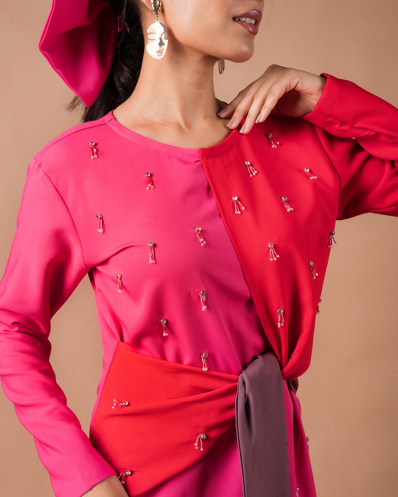 The Color-block Midi Dress