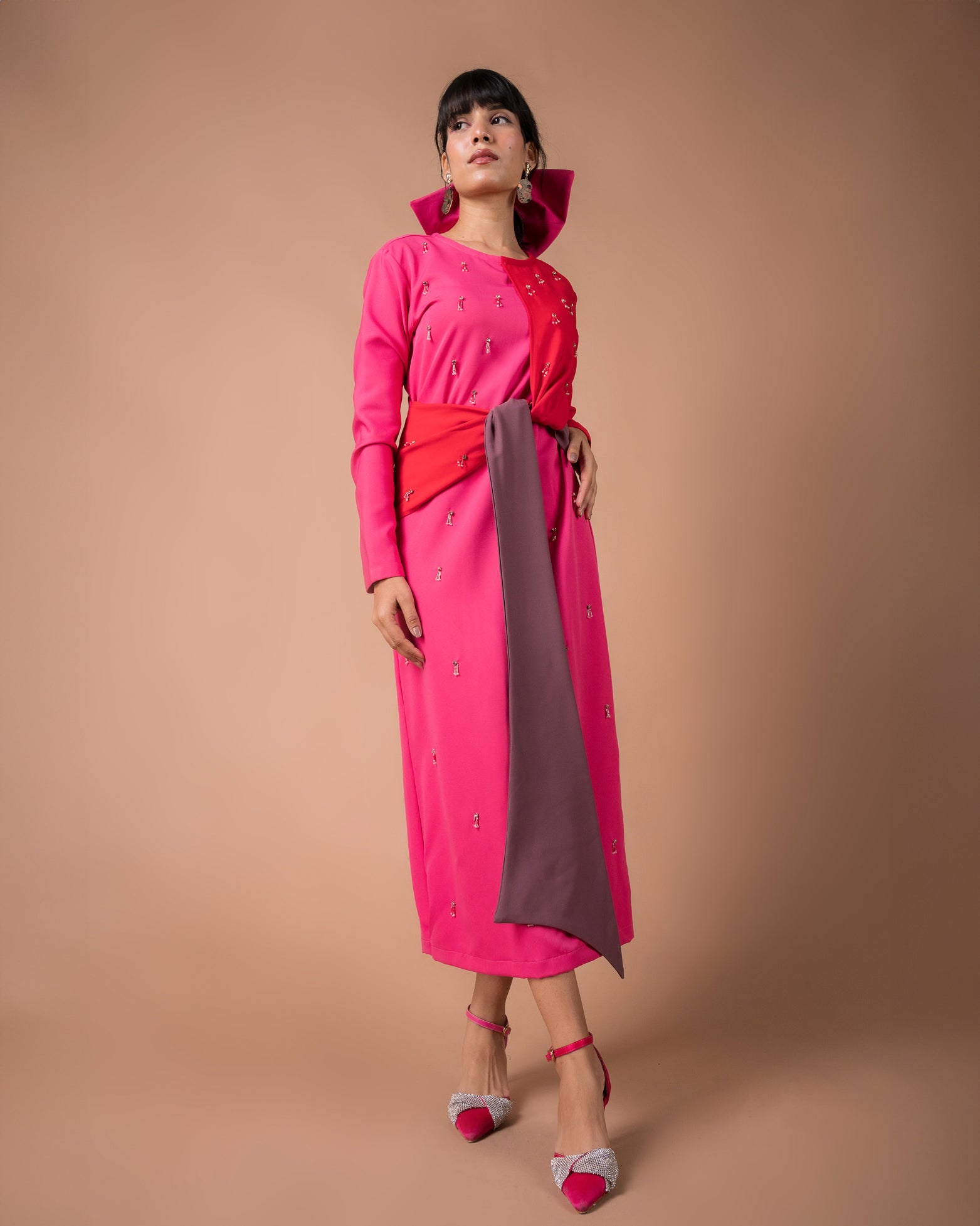 The Color-block Midi Dress