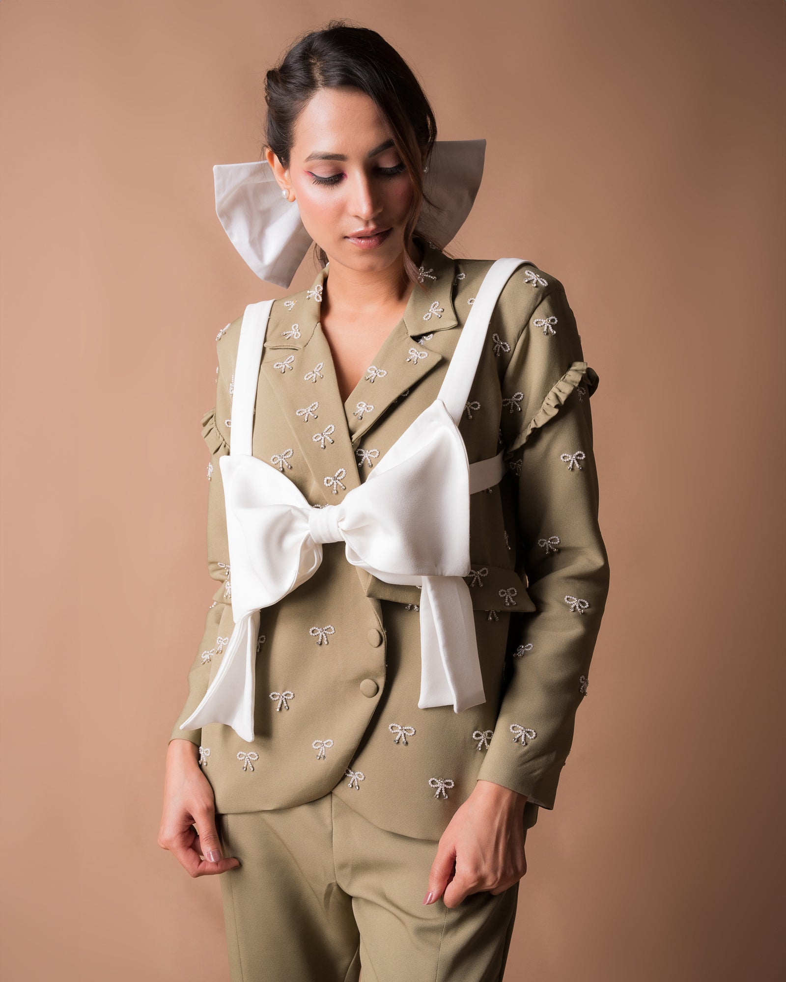 The Olive Bow Co-Ord Set