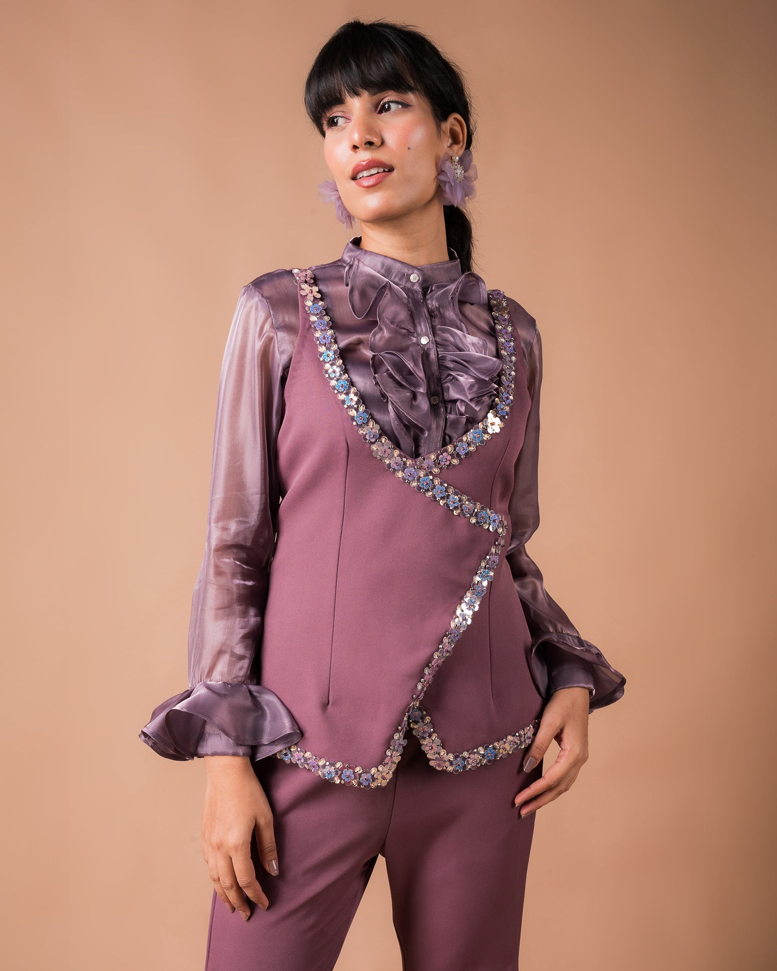 The Purple Ruffle Co-Ord Set