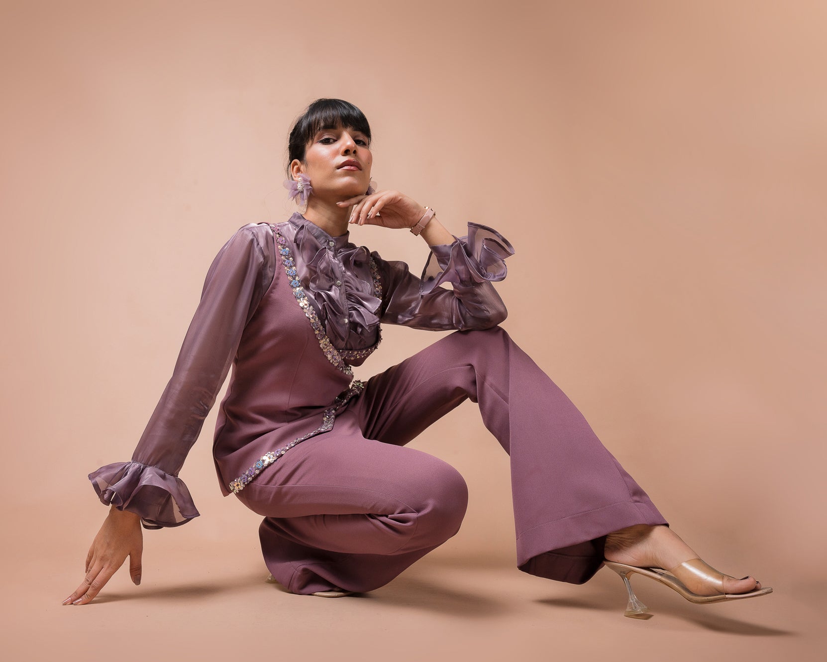 The Purple Ruffle Co-Ord Set