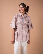 The Blush Pleated Shirt