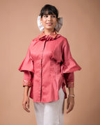 The Salmon Pleated Shirt