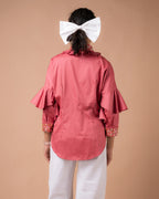 The Salmon Pleated Shirt