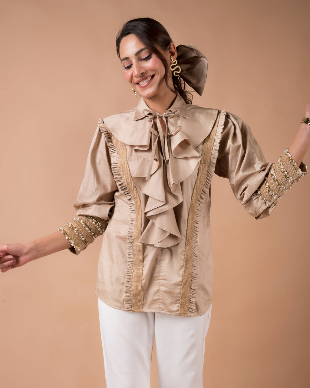 The Jute Ruffle Shirt