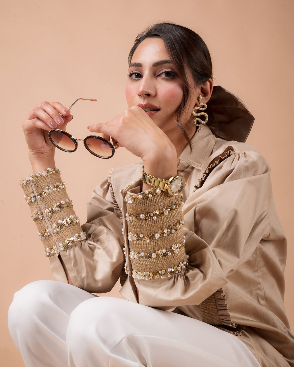 The Jute Ruffle Shirt