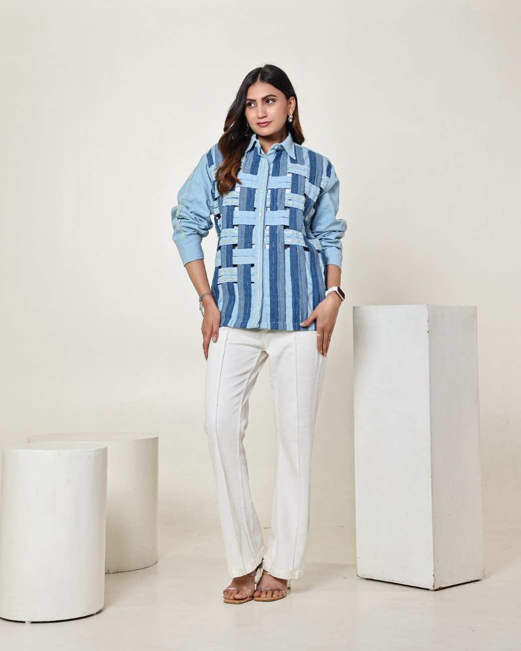 The Dark and Light Colour Block Abstract Shirt