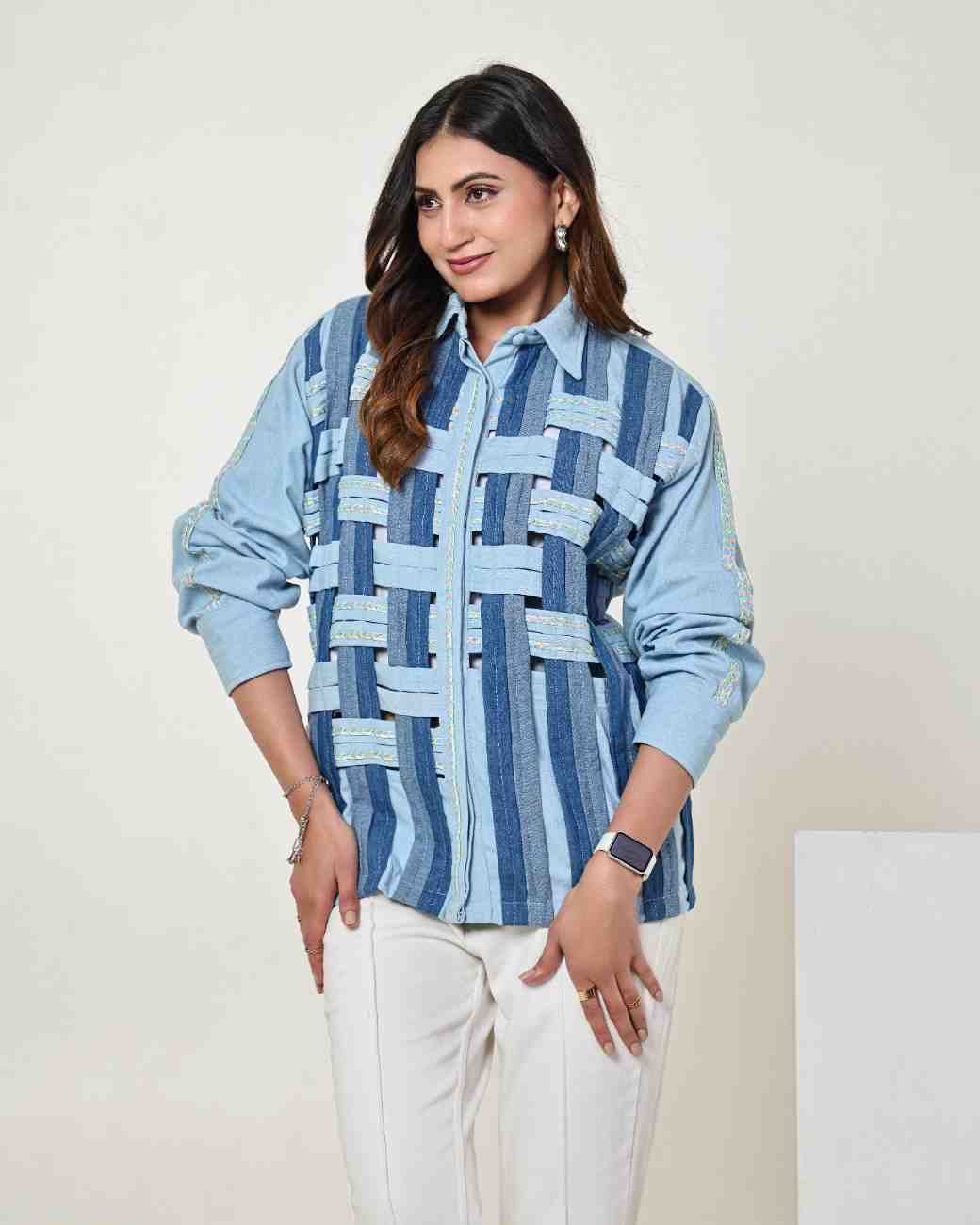The Dark and Light Colour Block Abstract Shirt